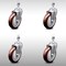 Service Caster 5 Inch SS Maroon Polyurethane Wheel Swivel 12mm Threaded Stem Caster Set SCC SCC-SSTS20S514-PPUB-MRN-M1215-4 - alternate 3